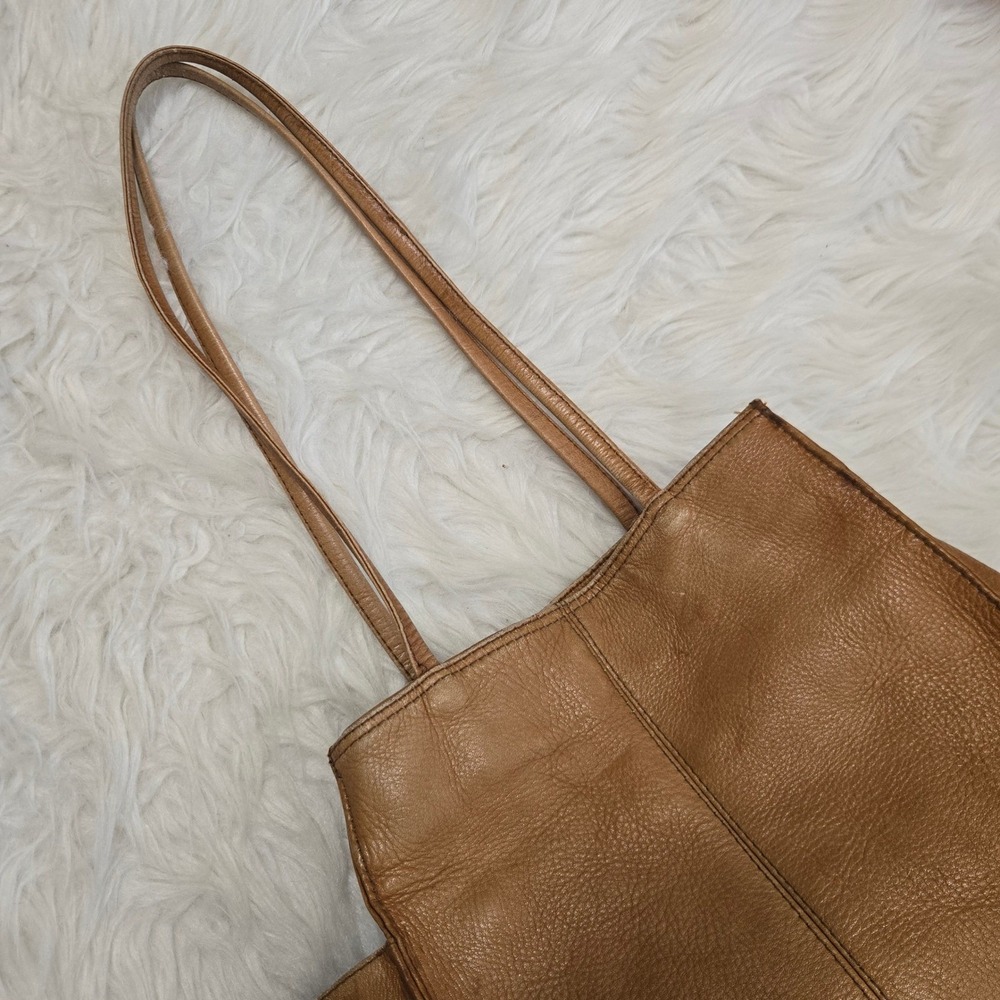 Hobo International Tan Leather Tote Bag Vintage Shoulder Bag Brown - Picture 7 of 14